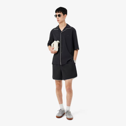 Relaxed Fit Short Sleeved Wool Shirt