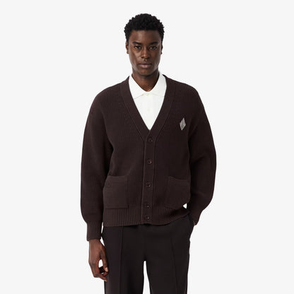 Gerippte Strickjacke aus Baumwolle mit lässiger Passform