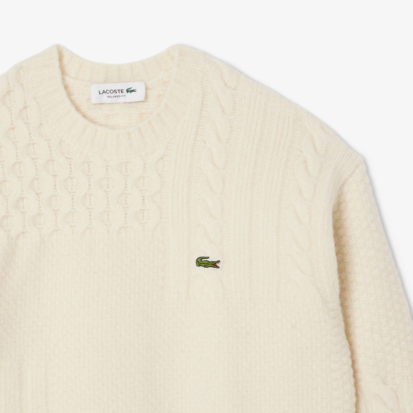 Pullover aus Wolle mit Patchwork-Effekt im Relaxed Fit