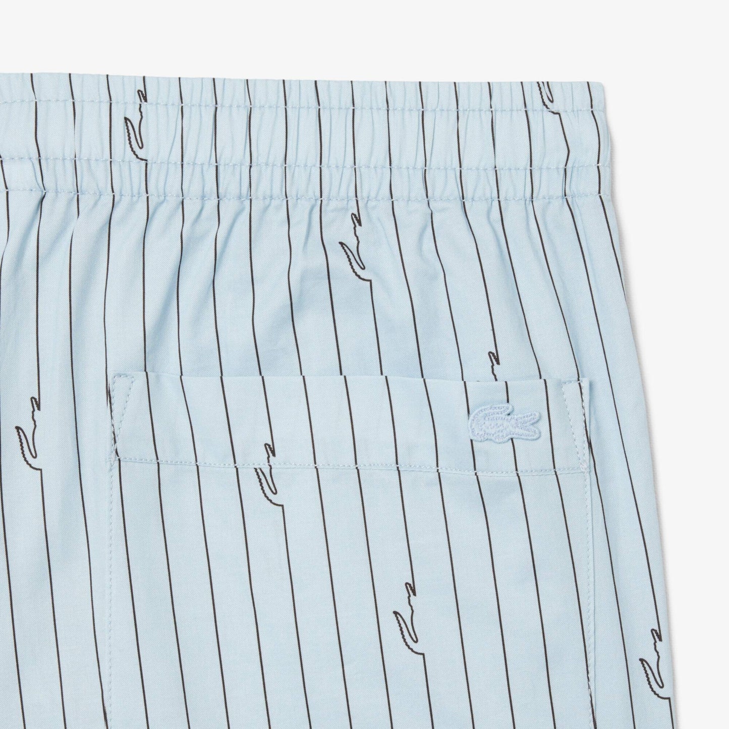 Shorts aus Baumwolle mit Krokoprint-Streifen