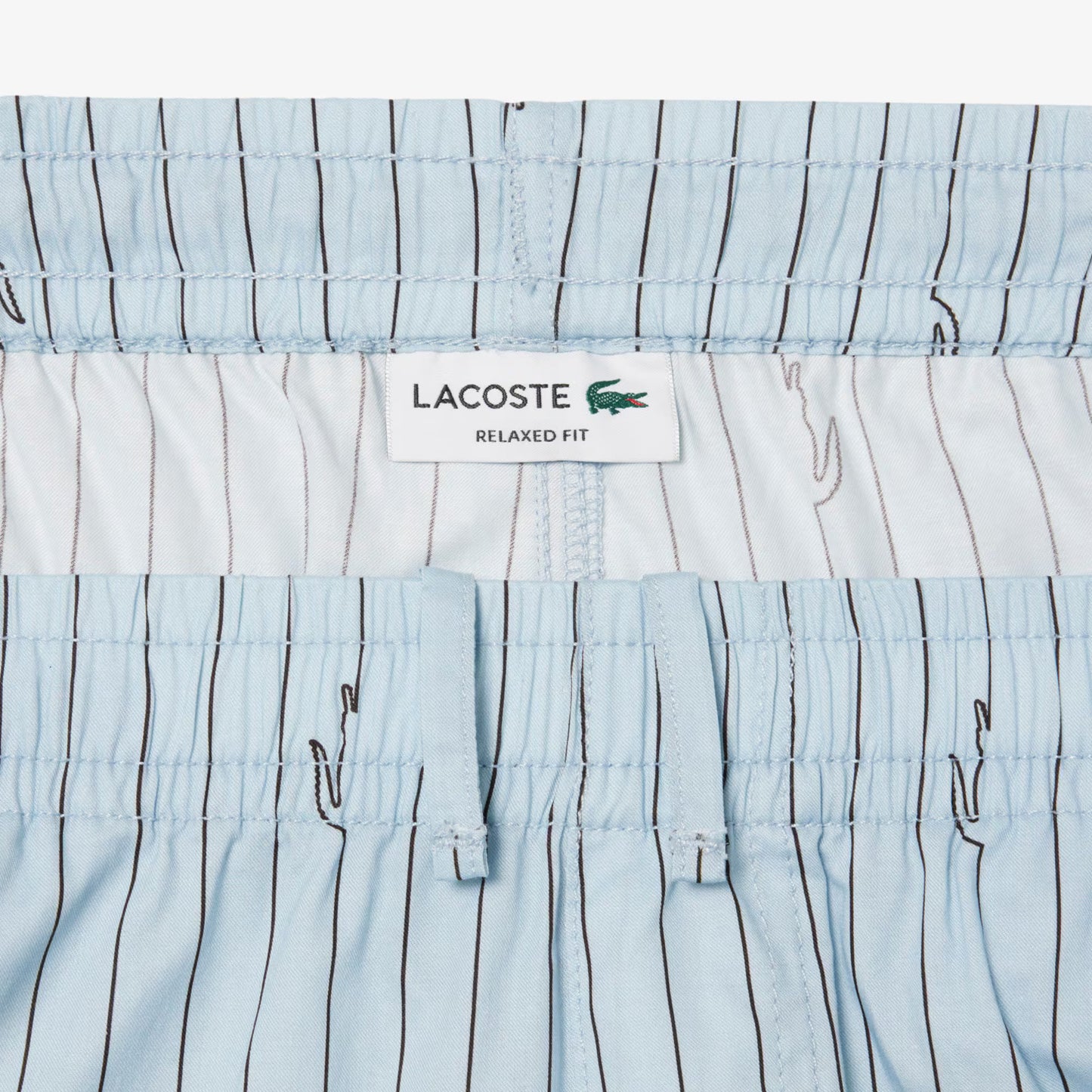 Shorts aus Baumwolle mit Krokoprint-Streifen
