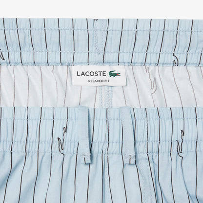 Shorts aus Baumwolle mit Krokoprint-Streifen