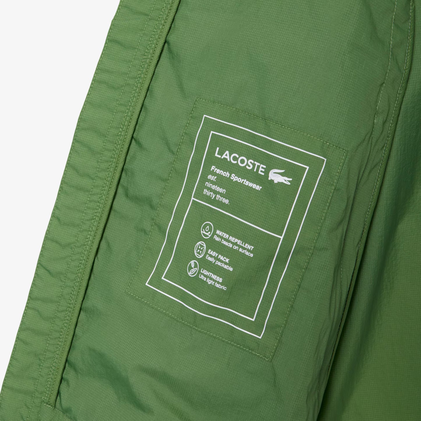 Wasserabweisende, leichte, verstaubare Jacke