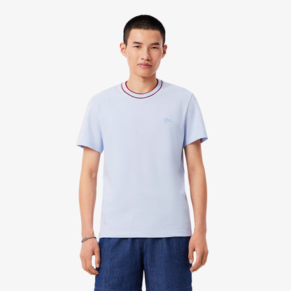 T-Shirt mit Pique-Streifenkragen