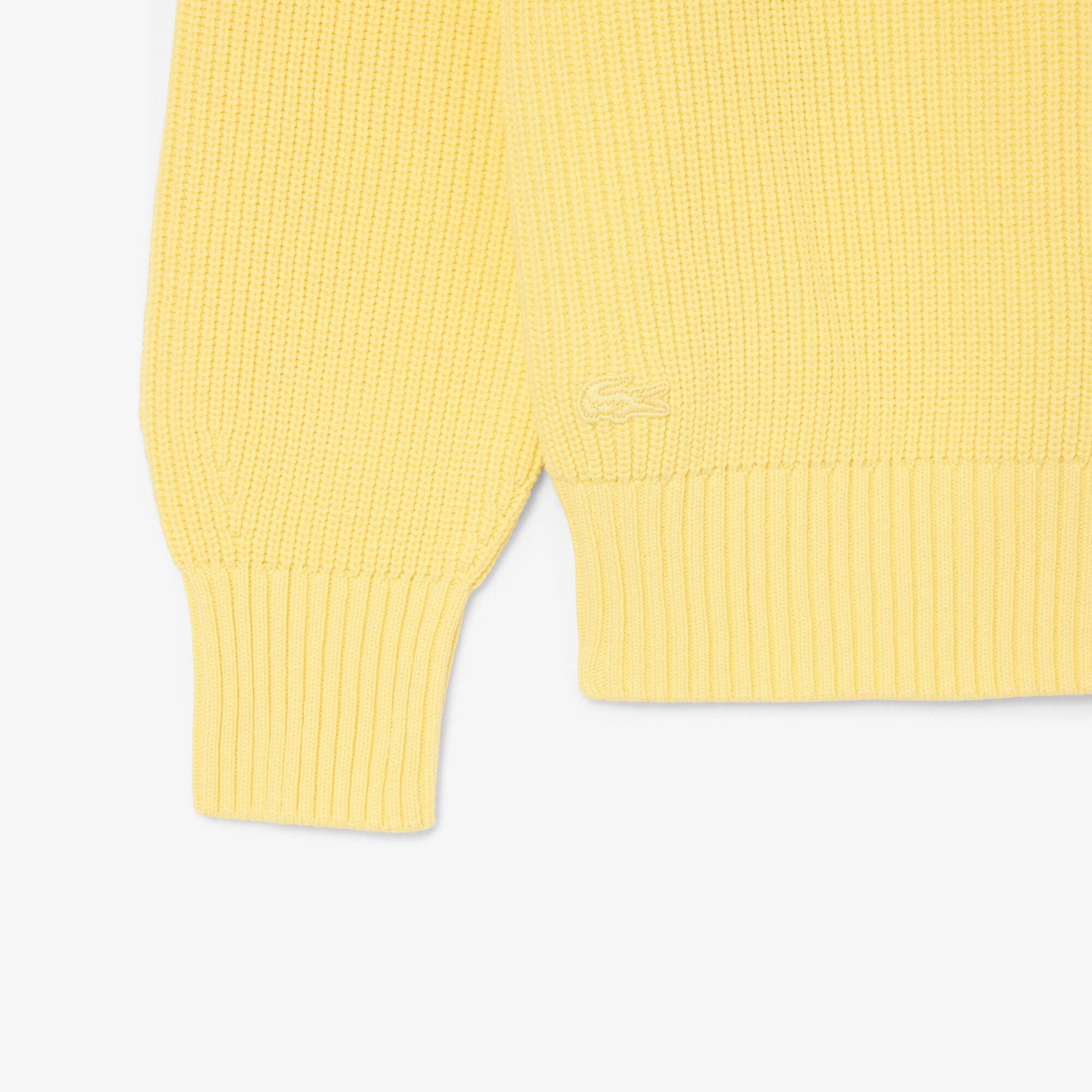 Pullover mit Perlen und Rippstrick-Applikation