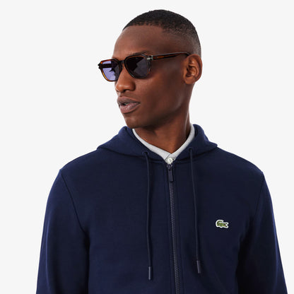 Fleece-Kapuzenjacke mit Reißverschluss