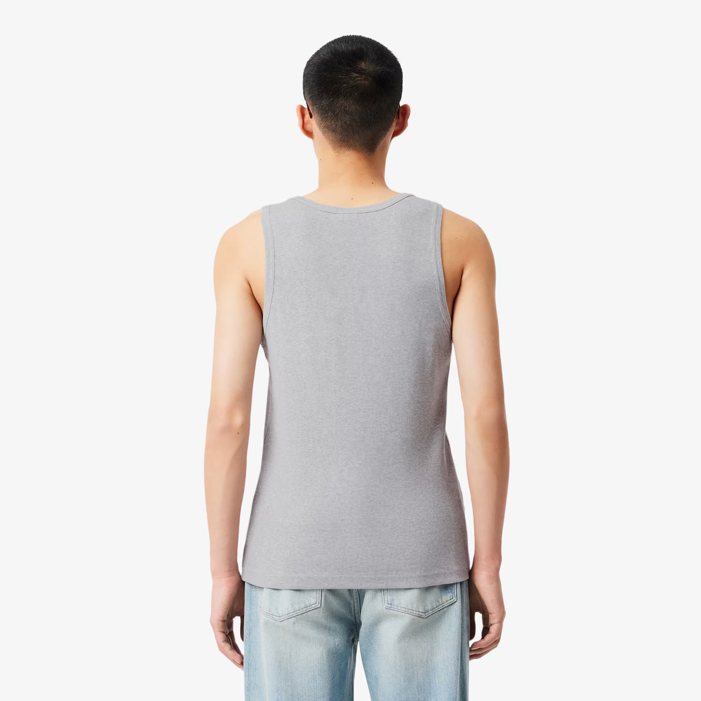 Schmal geschnittenes Ripp-Tanktop aus Baumwolle