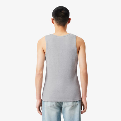 Schmal geschnittenes Ripp-Tanktop aus Baumwolle