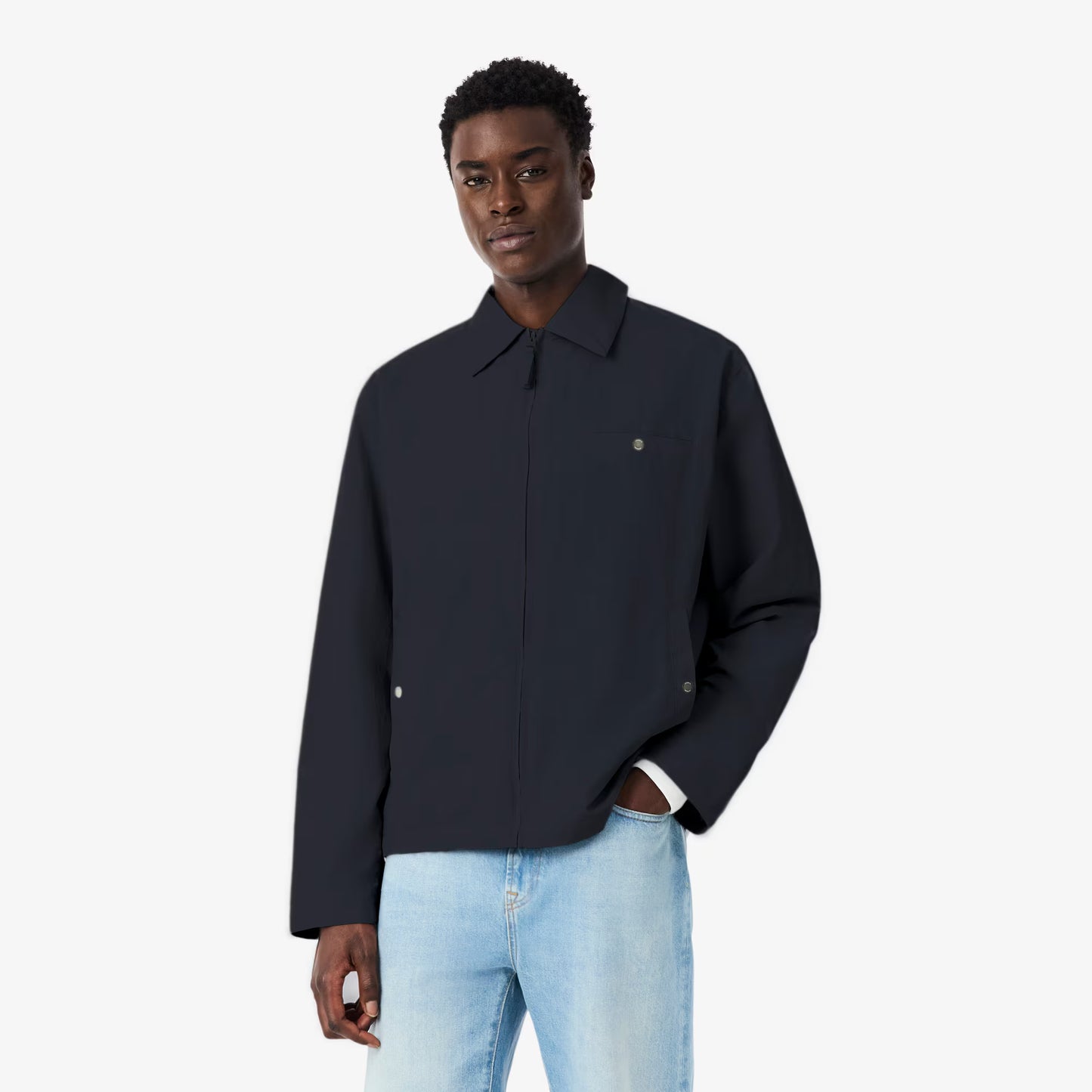 Water-Repellent Textured Taffeta Jacket