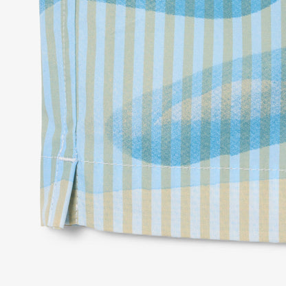 Relaxed Fit Gestreiftes Krokodil-Hemd