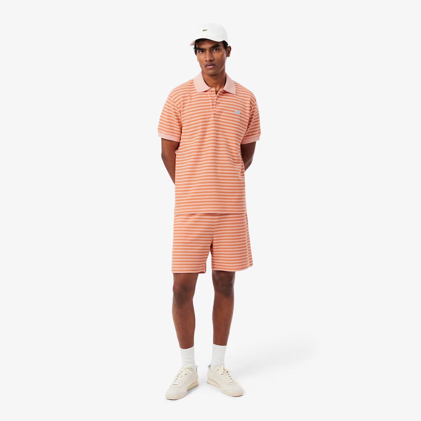 Regular Fit Gestreifte Baumwollshorts