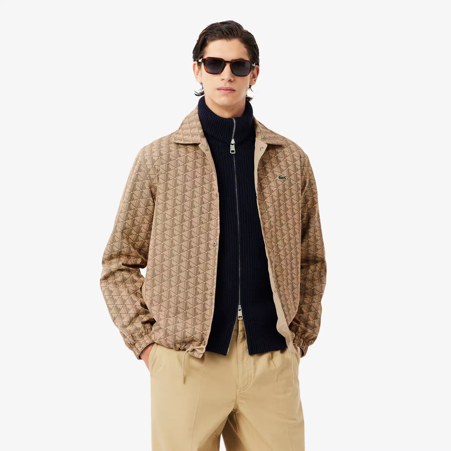 Wendbare Monogramm-Jacke aus zwei Materialien