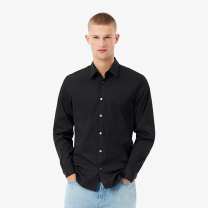 Slim-Fit-Hemd aus Stretch-Popeline