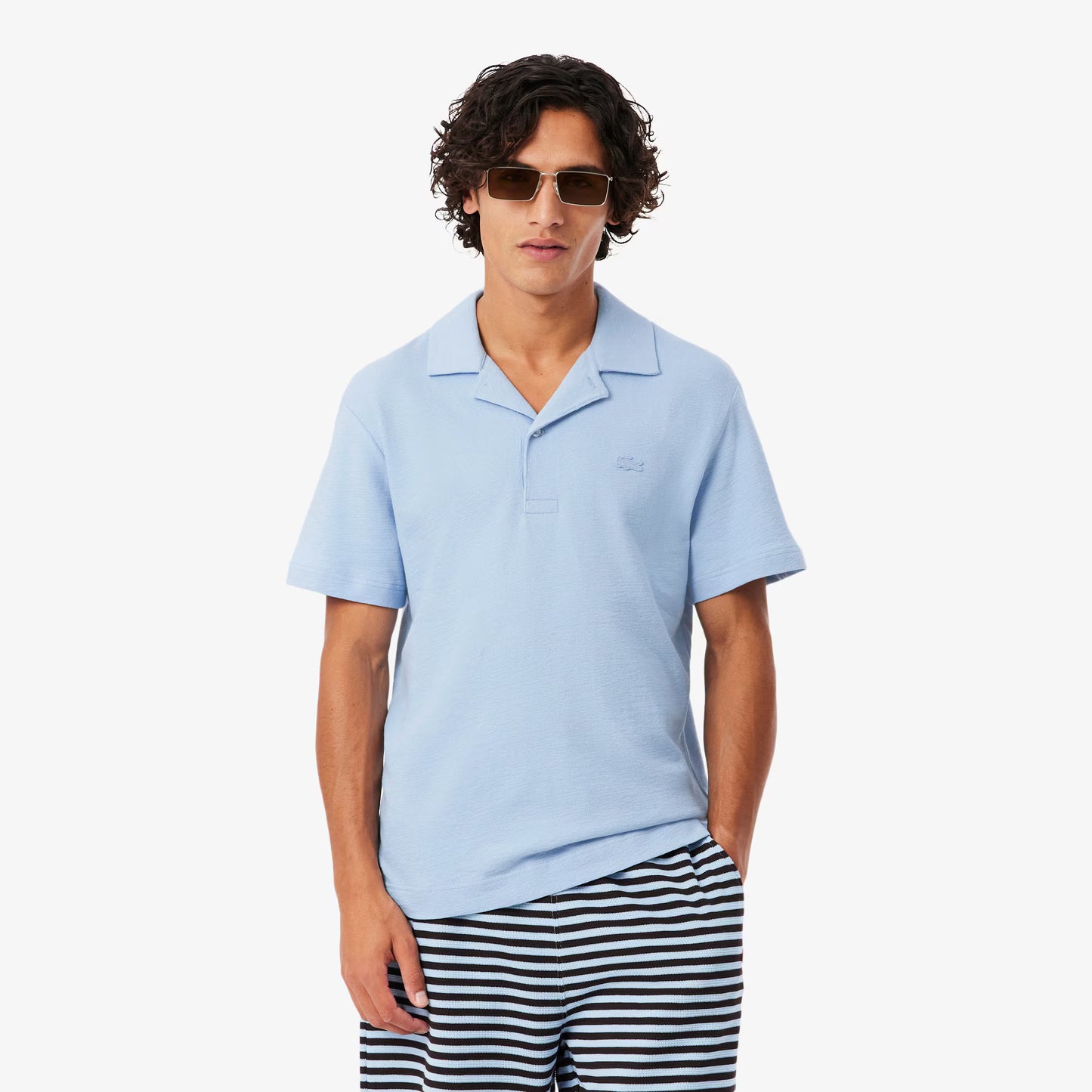 Klassisches Poloshirt mit Strukturmuster