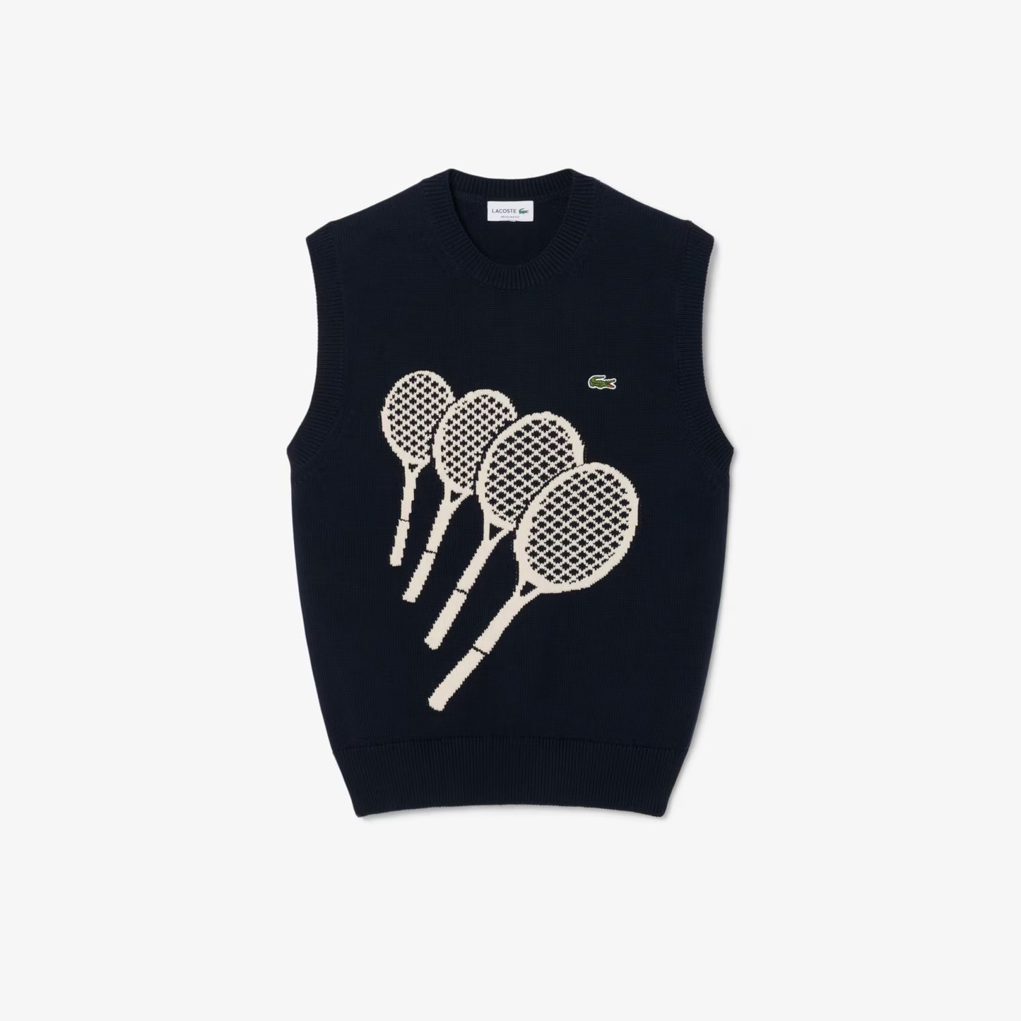 Cotton Jacquard Sweater Vest