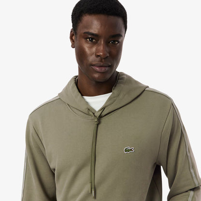 Kapuzenpullover mit Logo-Streifen und Reißverschluss