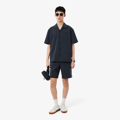 Baumwoll-Seersucker-Shorts
