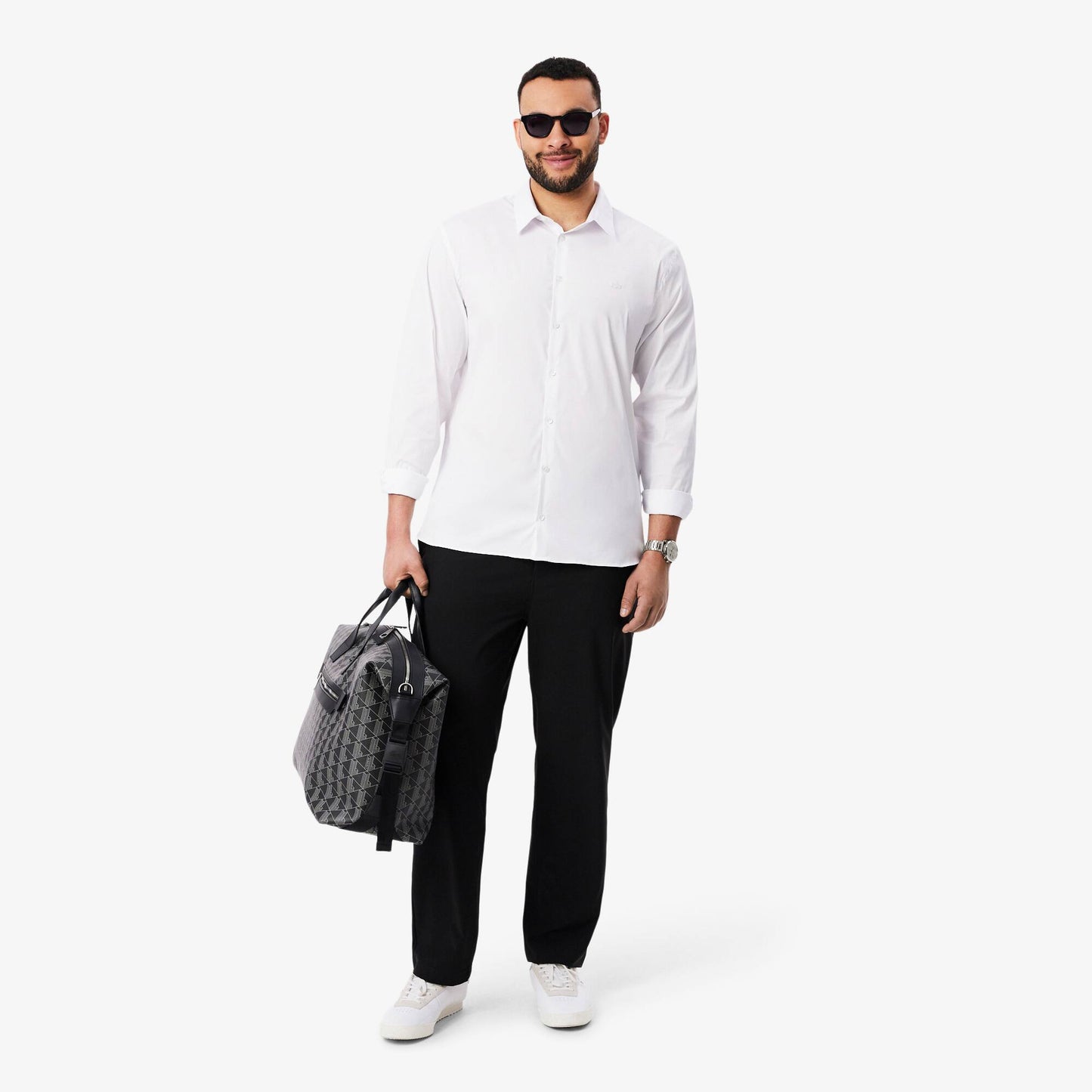 Slim-Fit-Hemd aus Stretch-Popeline