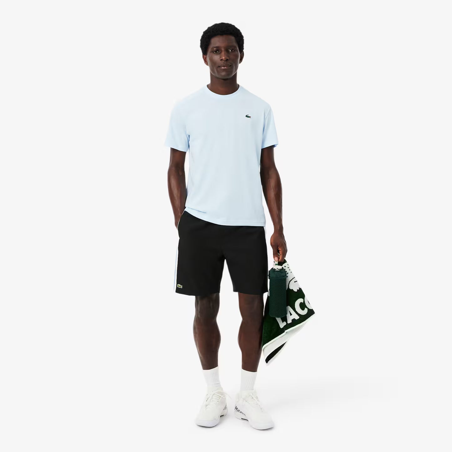 Leichte Tennis-Shorts mit Farbblock-Streifen