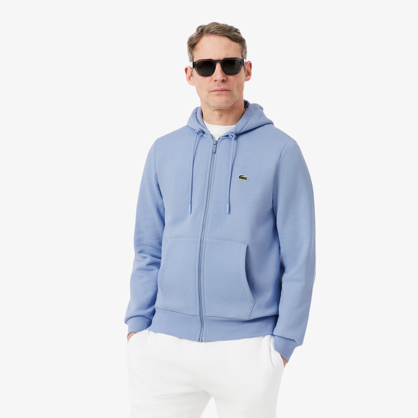 Fleece-Kapuzenjacke mit Reißverschluss