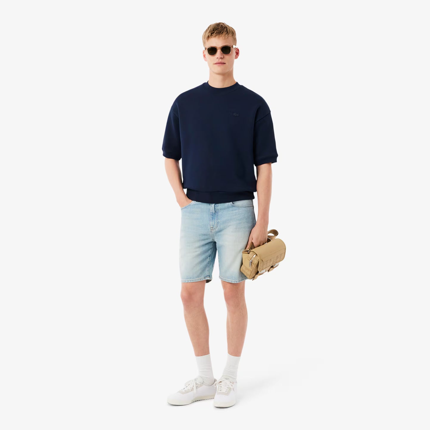 Relaxed Fit Kurzarm-Sweatshirt