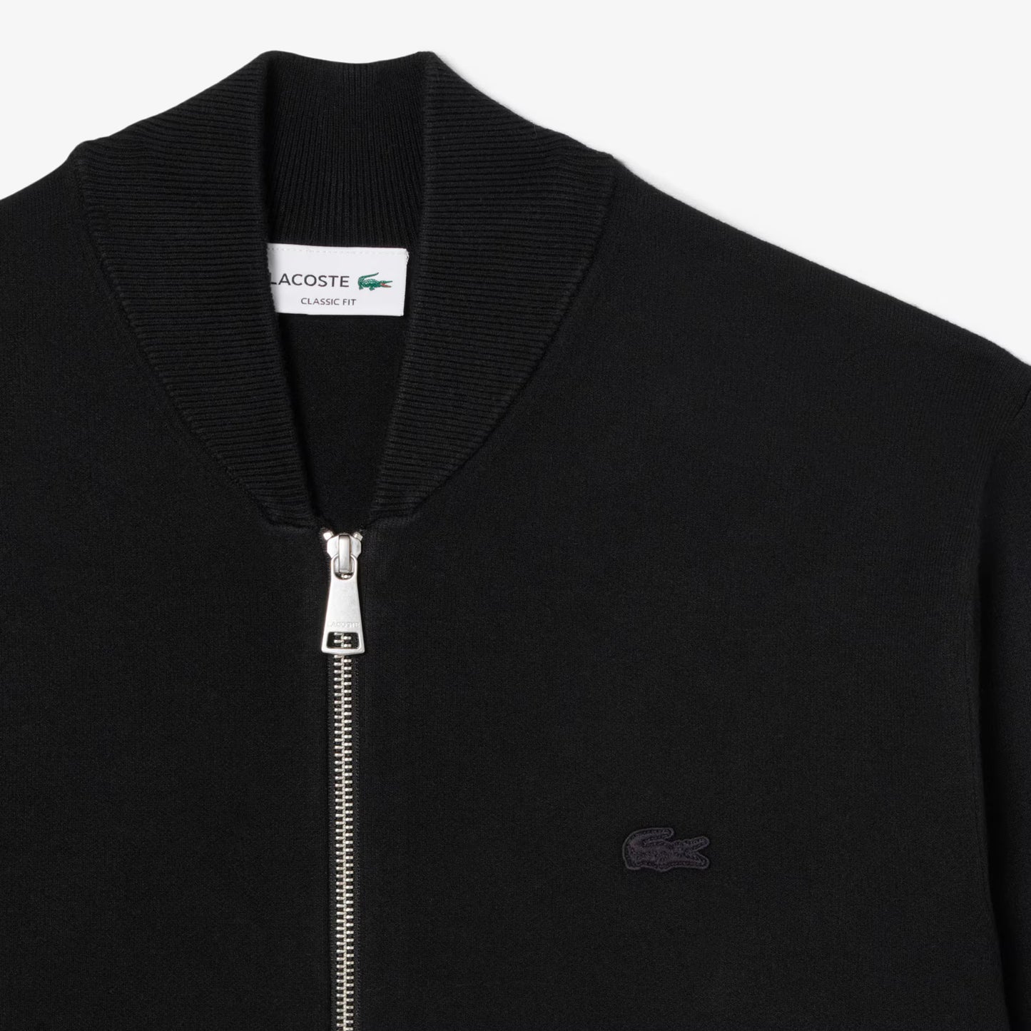 Zipped Double Face Knit Bomber Jacket