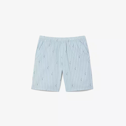 Shorts aus Baumwolle mit Krokoprint-Streifen