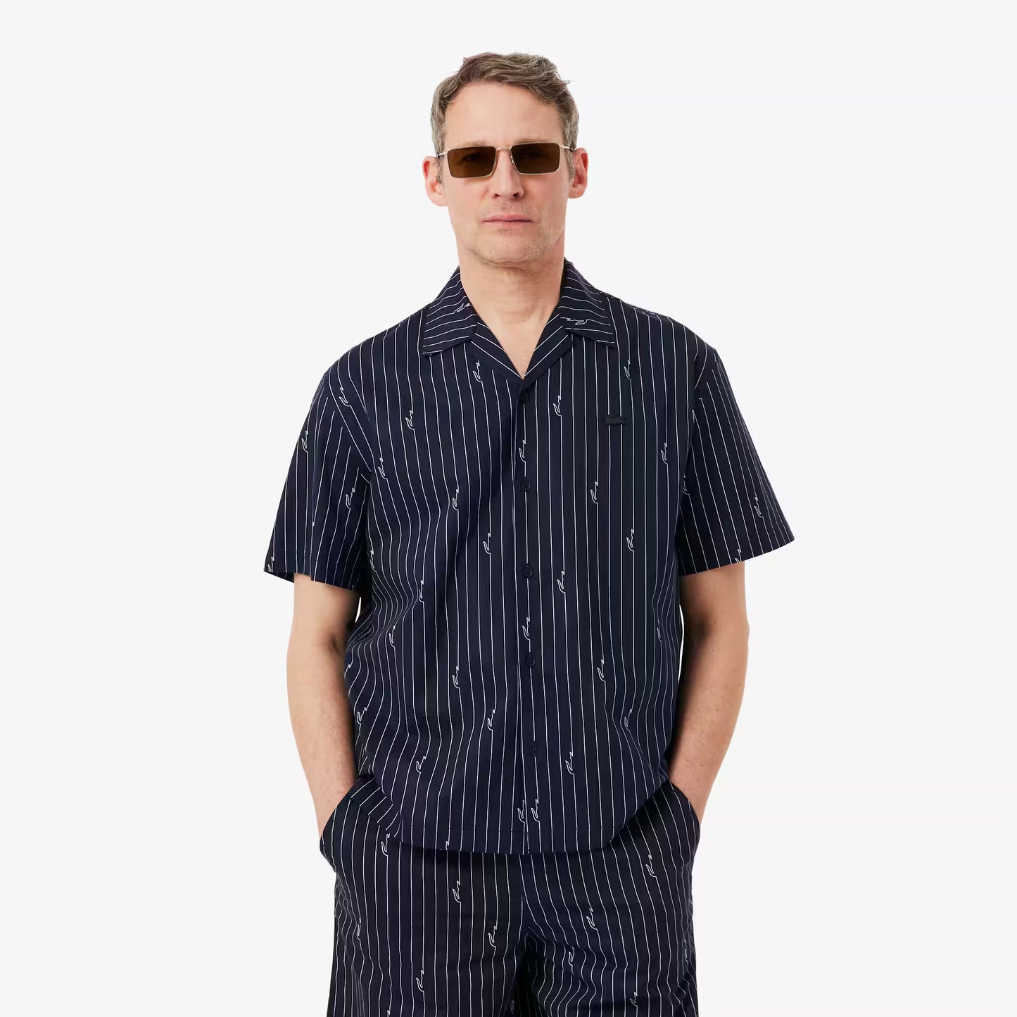 Hemd aus Twill mit Print im Relaxed Fit