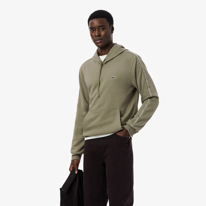 Kapuzenpullover mit Logo-Streifen und Reißverschluss