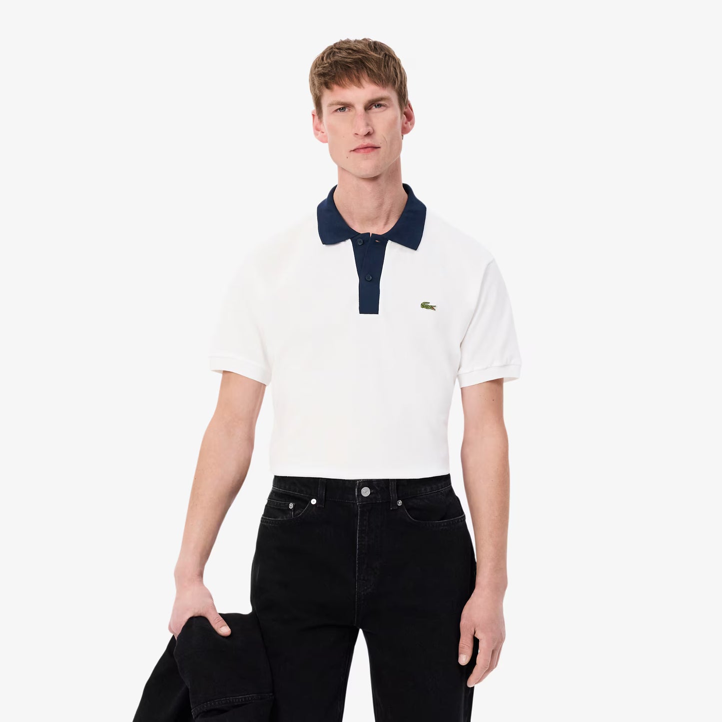 Klassisches Poloshirt L.12.12 mit Kontrastkragen