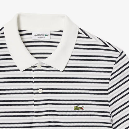 Klassisches gestreiftes Petit Piqué Poloshirt