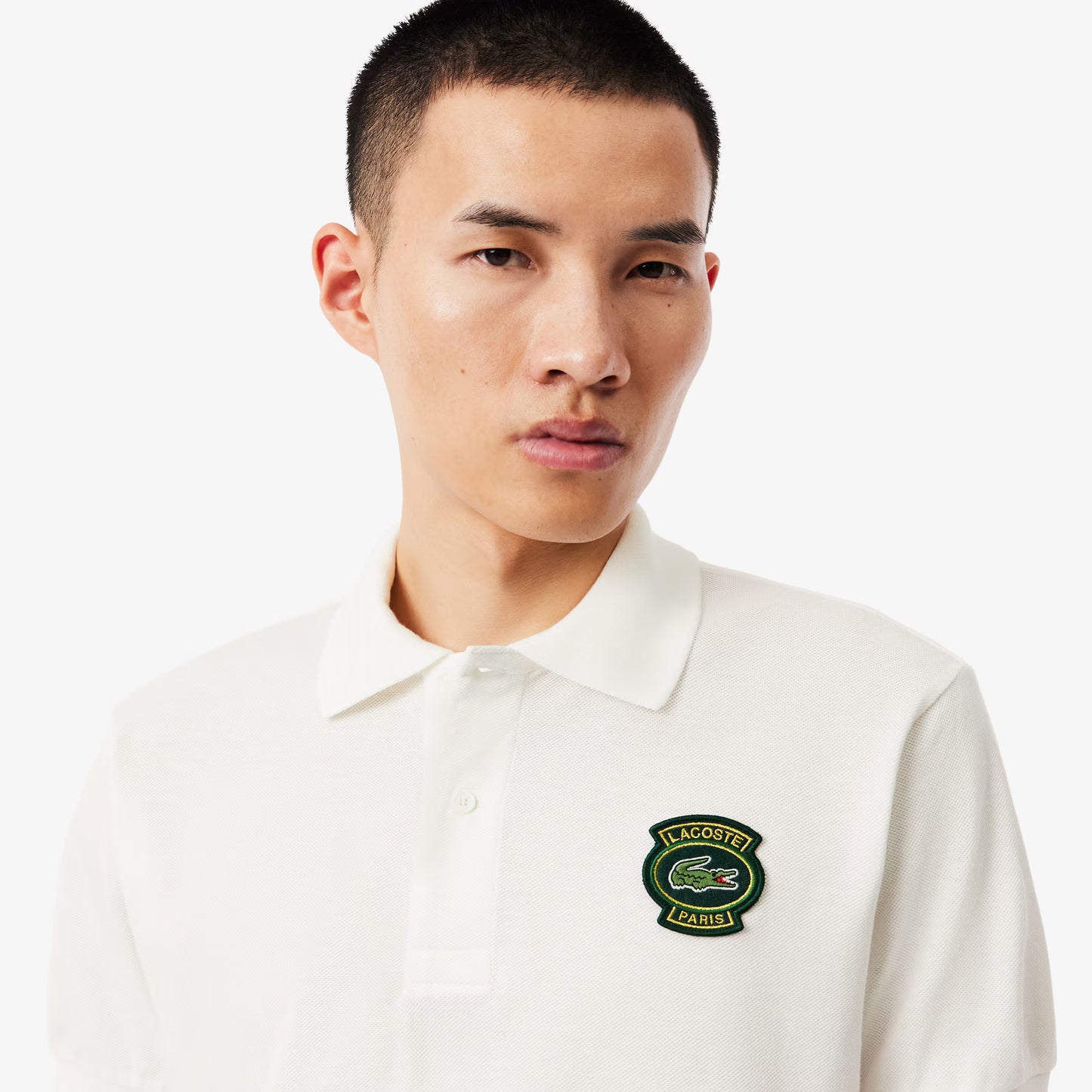 Klassisches Poloshirt mit Abzeichen aus Petit Piqué